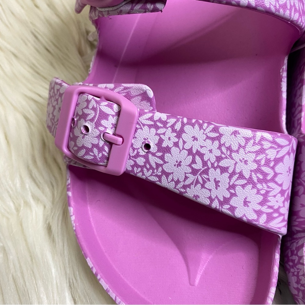 NWT : Shade & Shore : size : 8 : ‘neida eva’ two band pink floral slide sandals - Picture 4 of 7